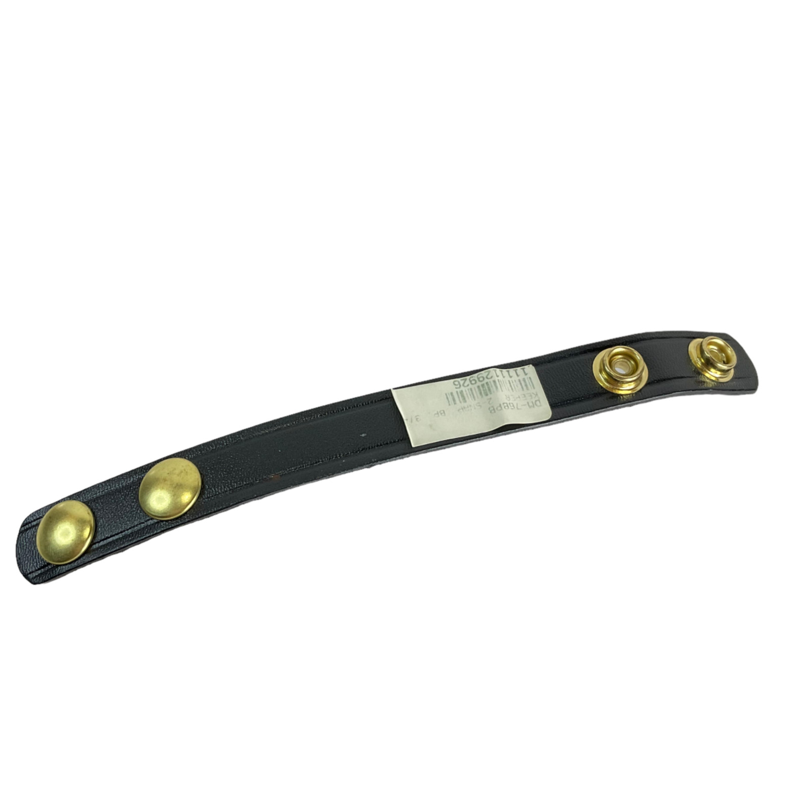 Belt Keeper Leather 2-Snap BPB 3/4" Wide Brass Snaps fits belts up to 2.25"