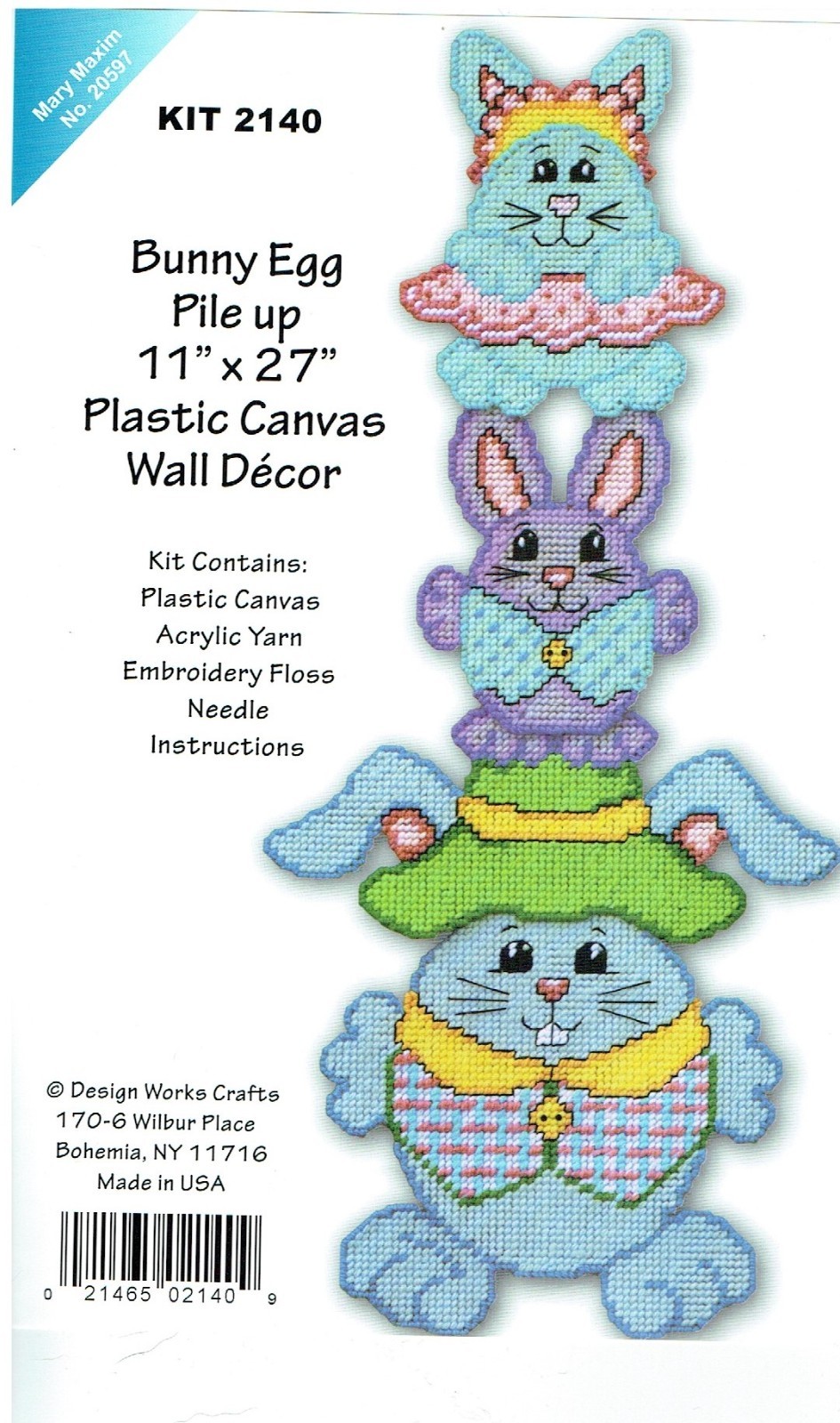 BUNNY EGG PILE UP  Wall Hanging  plastic canvas  PATTERN (#TF0092)