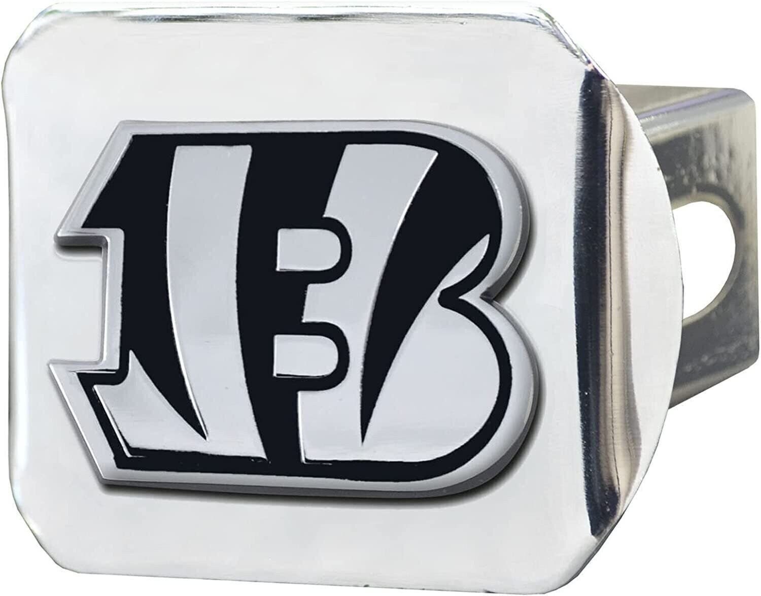 Cincinnati Bengals Hitch Cover Solid Metal with Chrome Metal Emblem 2" Square...