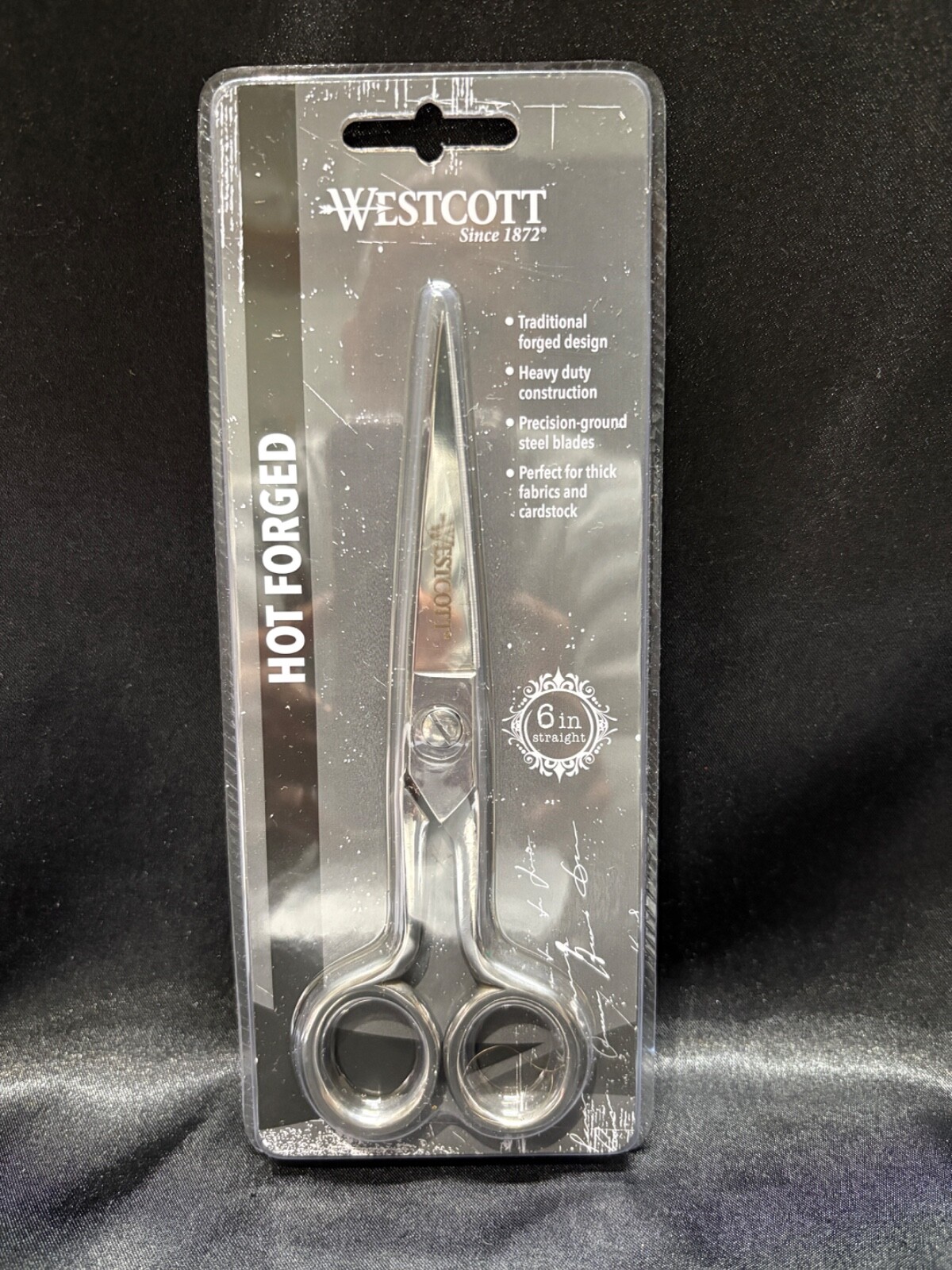 TWO Westcott Hot Forged 6” Straight Scissors~Precision Steel Blades~#00763