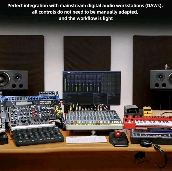 M-VAVE Wireless Midi Controller Mixer, Bluetooth Semi Weighted Professional dyna
