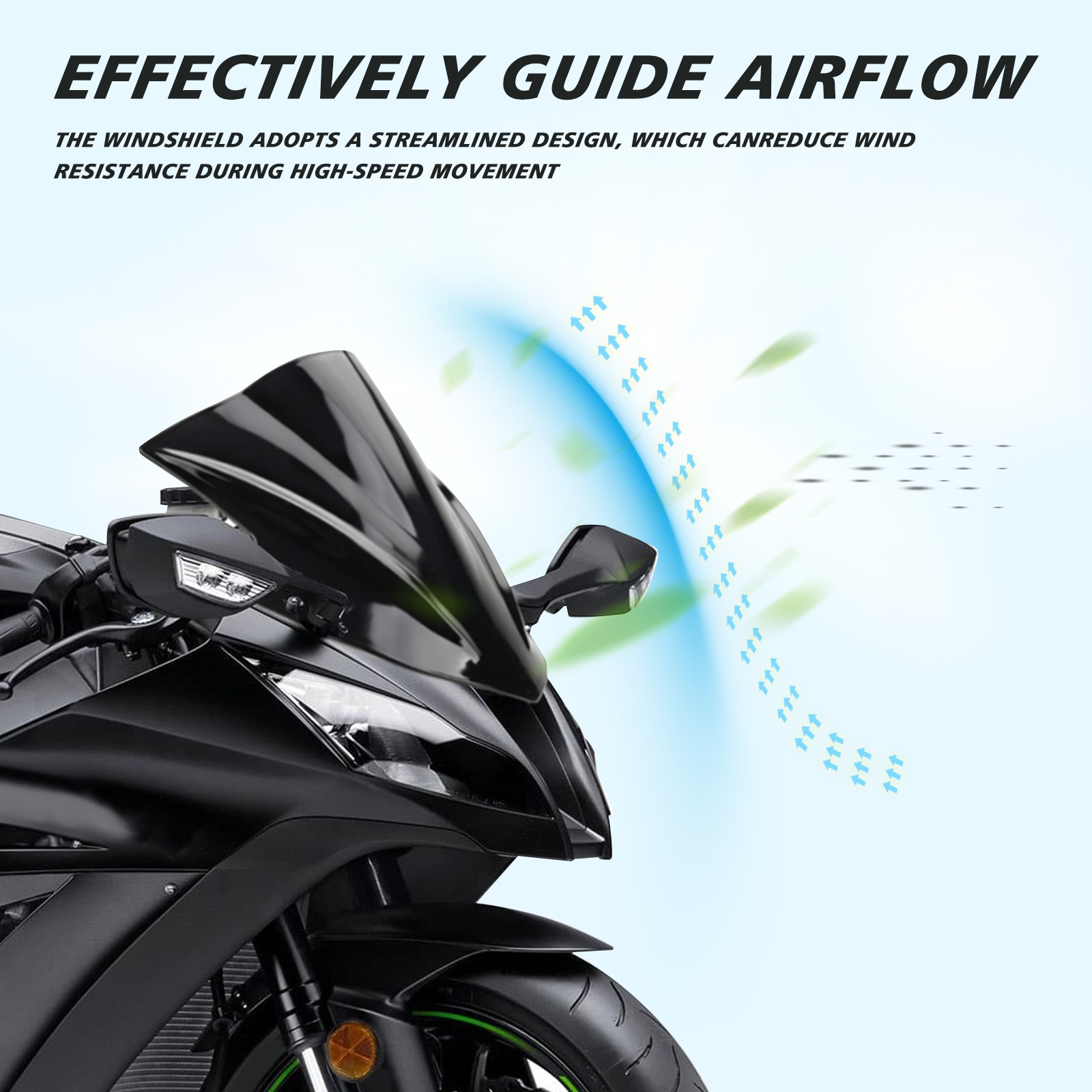 For Kawasaki Ninja 300 2013-2018 Windshield Clear Double Bubble ABS Windscreen