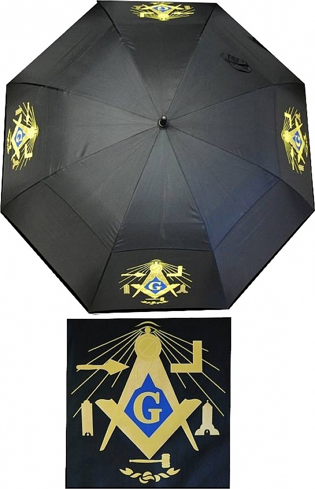 Mason Working Tools Wind Resistant Auto Open Jumbo Umbrella [Black - 30"]