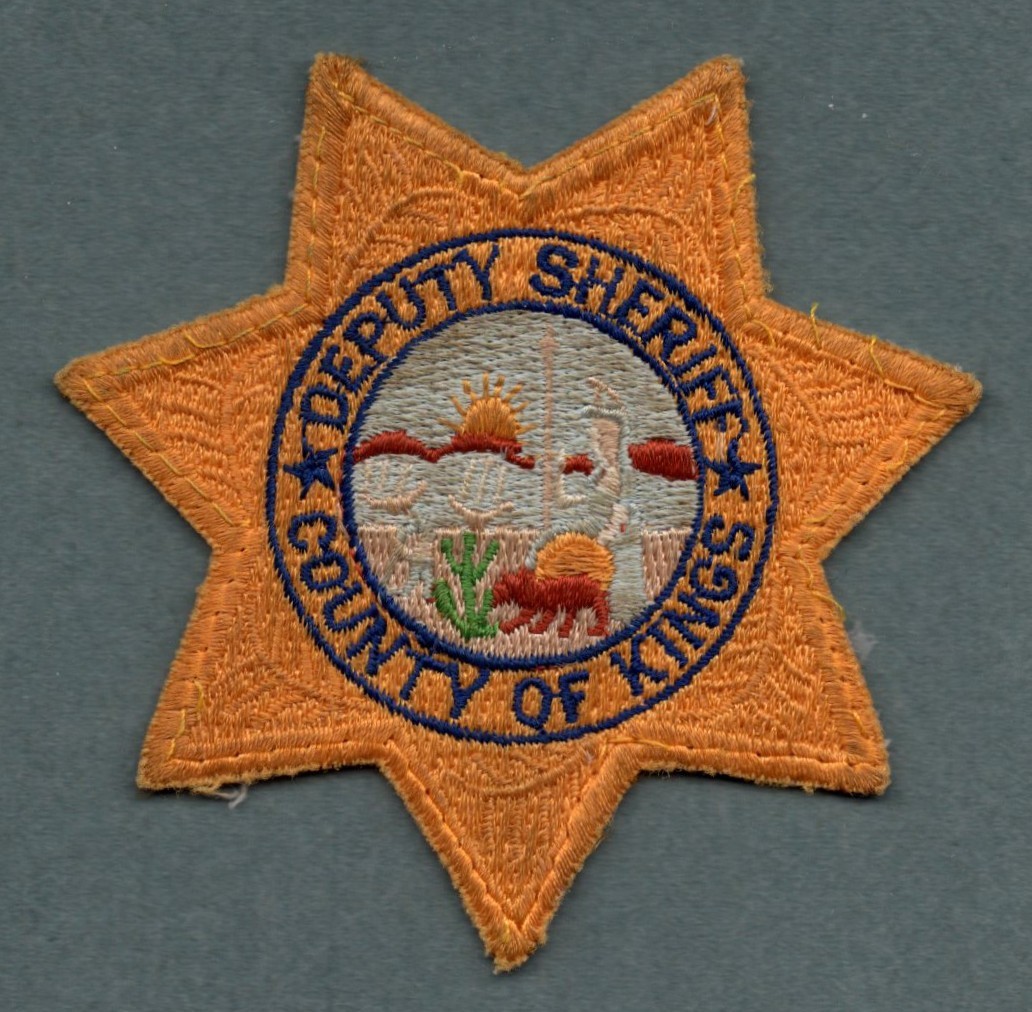Kings County California Sheriff Police Patch