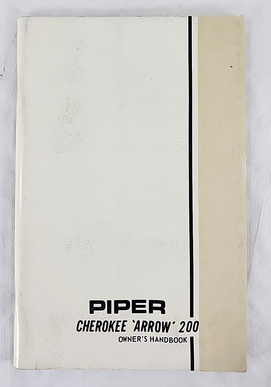 Piper Cherokee Arrow 200 1969 Owners Handbook PA-28R-200
