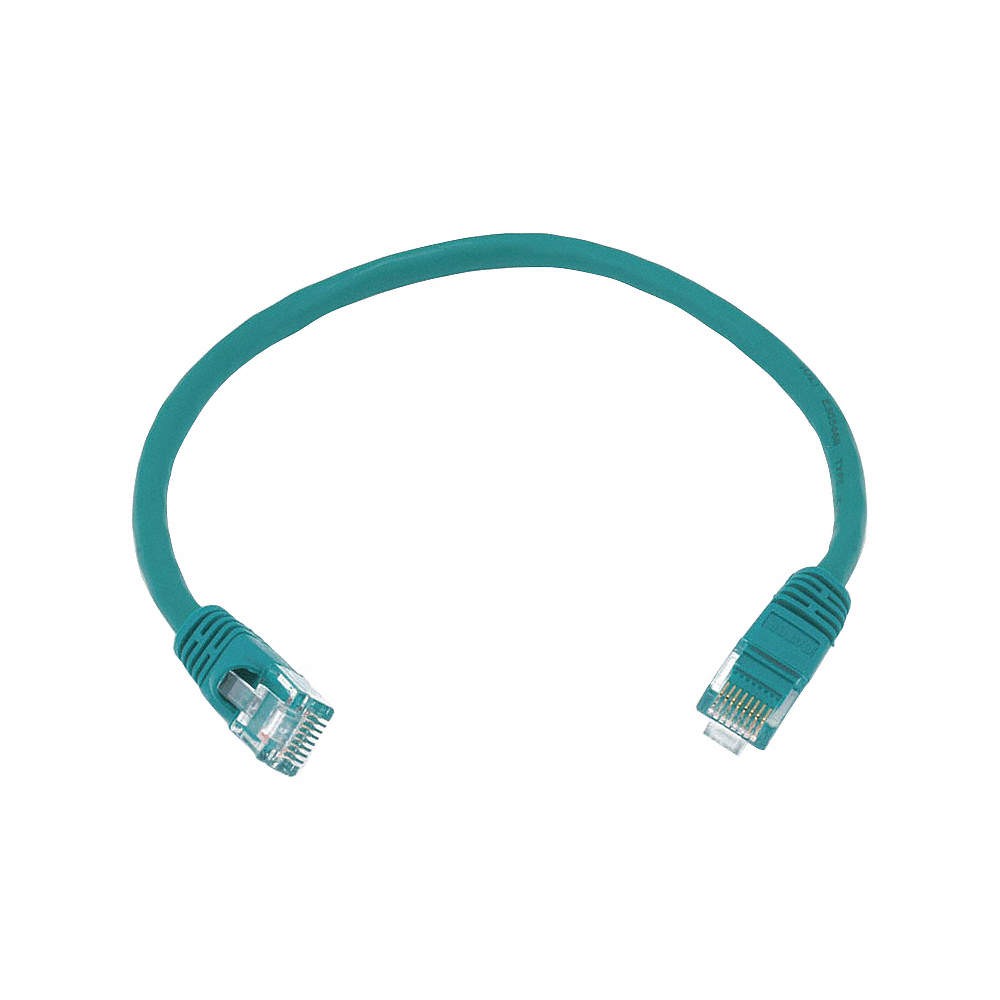 MONOPRICE 2126 Patch Cord,Cat 5e,Booted,Green,1.0 ft. 5PZR6