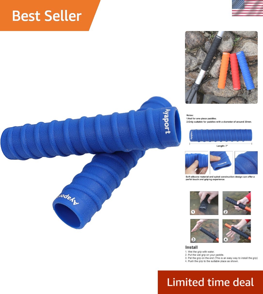 Eco-Friendly Silicone Wraps for Kayak Paddles - Comfort Grip & Blister-Free