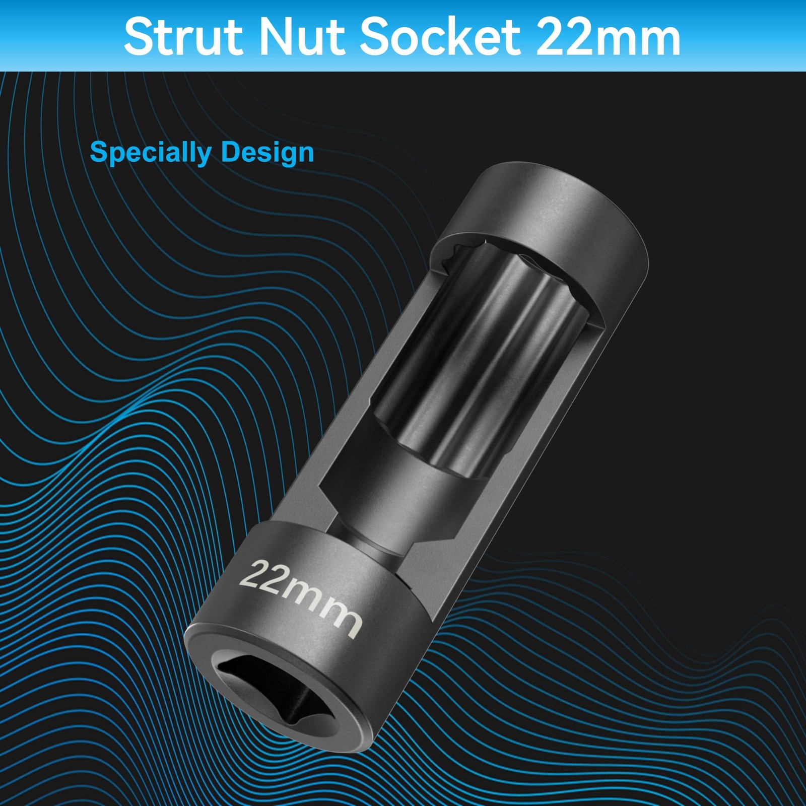 Suspension Socket Tool - 18mm, 19mm, 21mm, 22mm, 24mm Strut Nut Socket with 1...