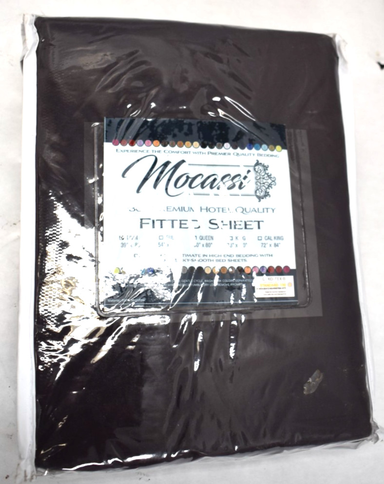 Mocassi 1800 Premium Hotel Quality Fitted Sheet Twin Size 39" x 80" Purple Color