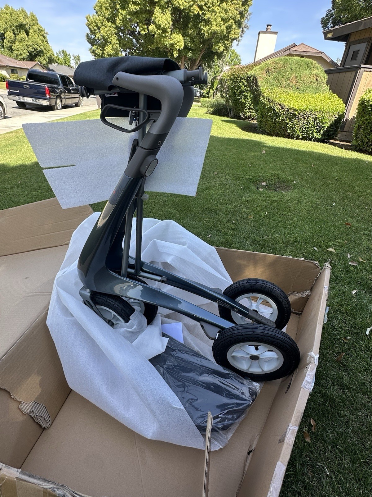 byACRE Carbon Overland Rollator All-Terrain Big Pneumatic Wheels Lightweight...