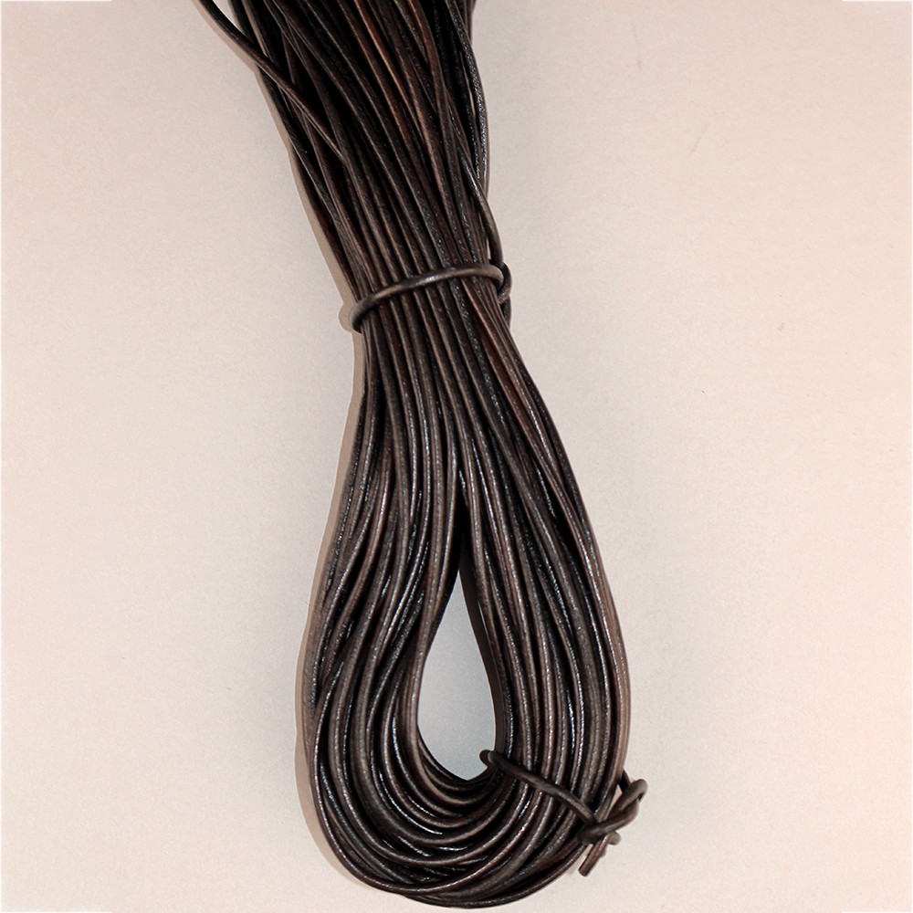 HILASON Thin Round Genuine Leather Cord Thread Lacing 2 Ft and 3 Ft Lengths