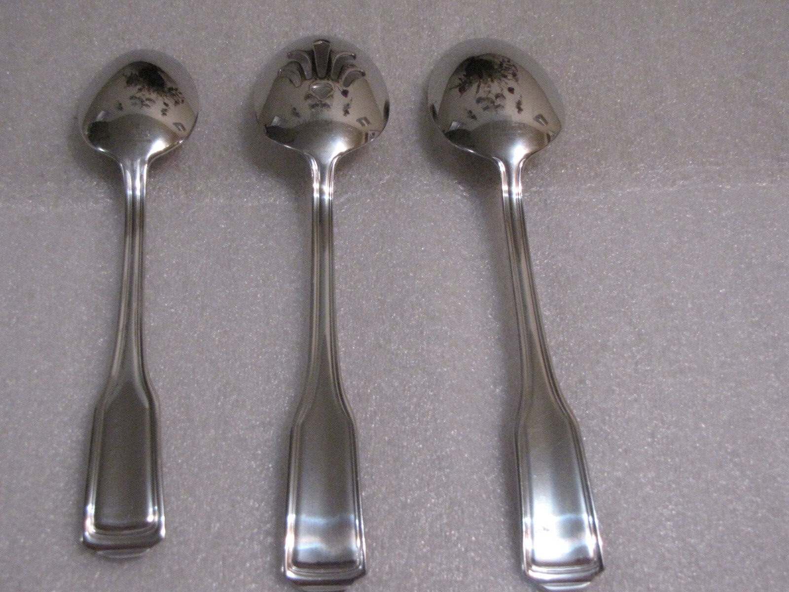 ARGENT OREFERES SERVING SPOONS & TABLESPOON LOT OF 3