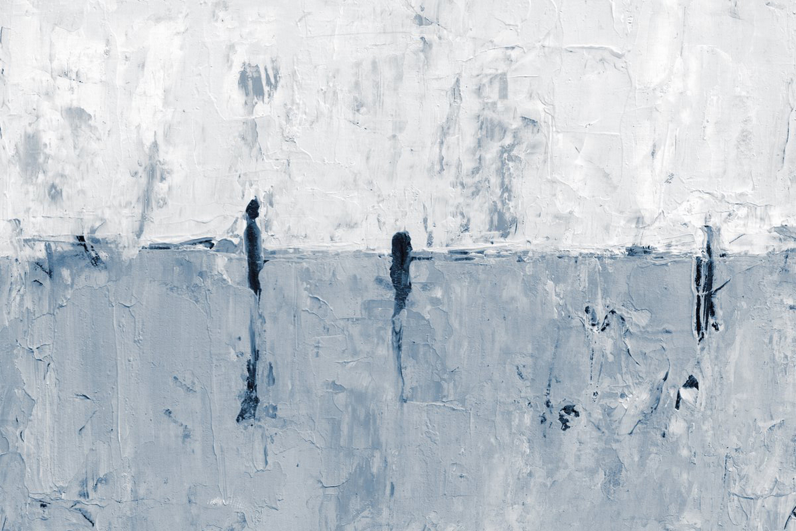 Marmont Hill Blue Horizon II Painting Print on Wrapped Canvas 60x40