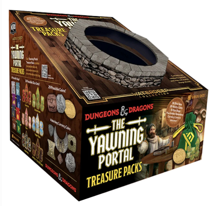 D&D Sirius Dice, The Yawning Portal Treasure: Waterdeep, Dice,  Coins, & Bags
