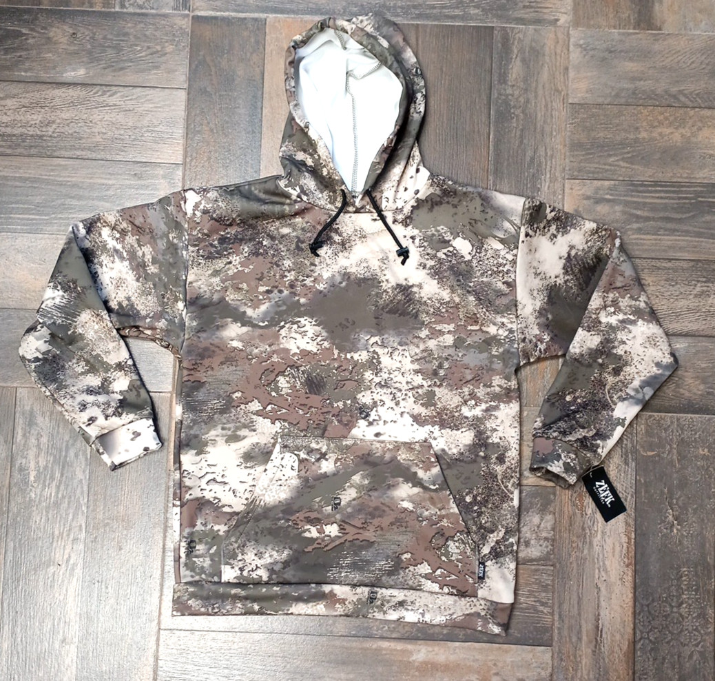 CABELAS OCTANE 02 Camo POWERSTRETCH Fleece Hoodie by Zeek -SALE 19.99 -M
