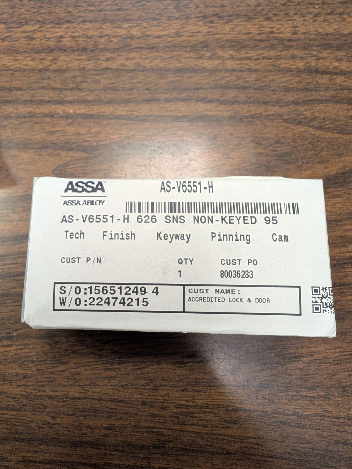 ASSA V6551 Rim Cylinder Non-Pinned