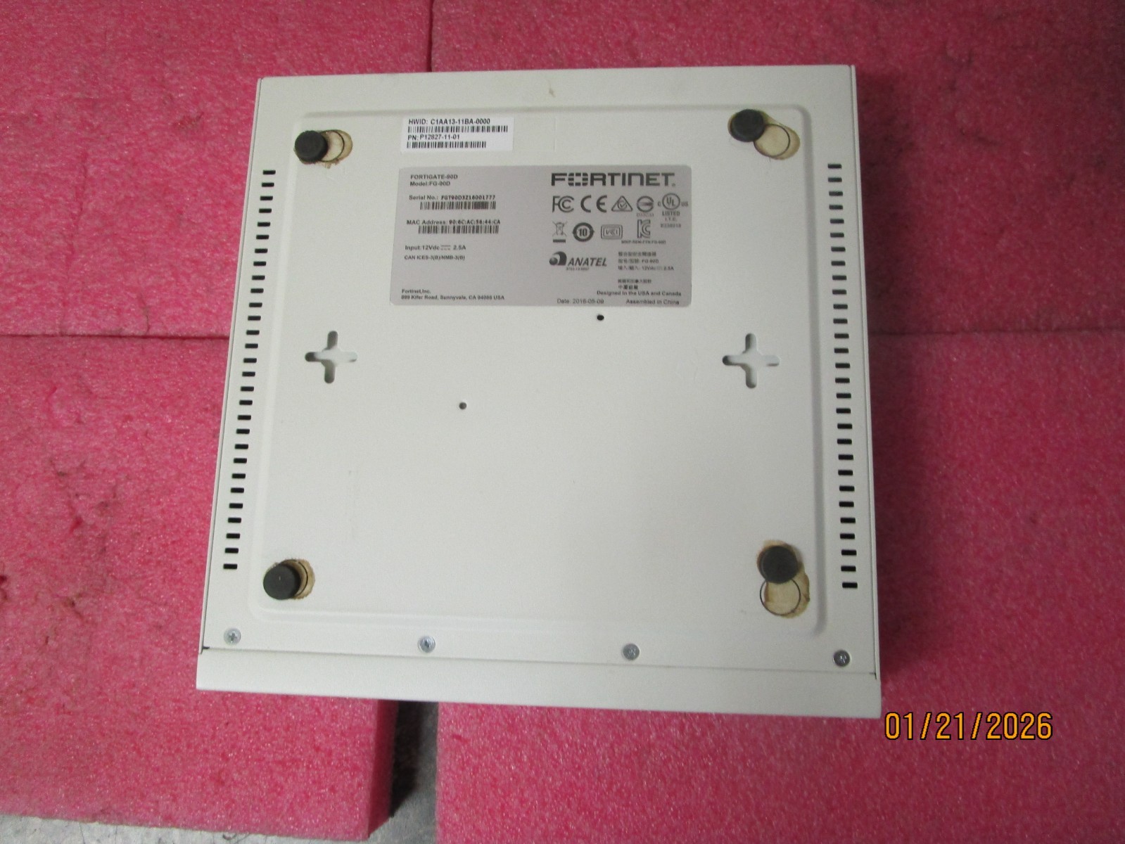 FORTINET FORTIGATE 90D FG-90D FIREWALL NETWORK SECURITY APPLIANCE NO POWER SPPLY