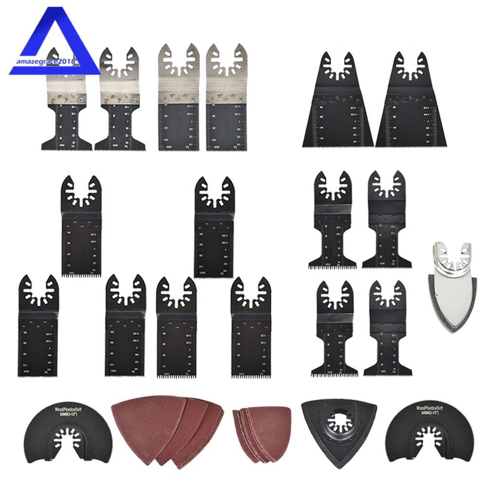 40 Pcs Oscillating Tool Accessories Kit For Metal Wood Multitool Saw Blades