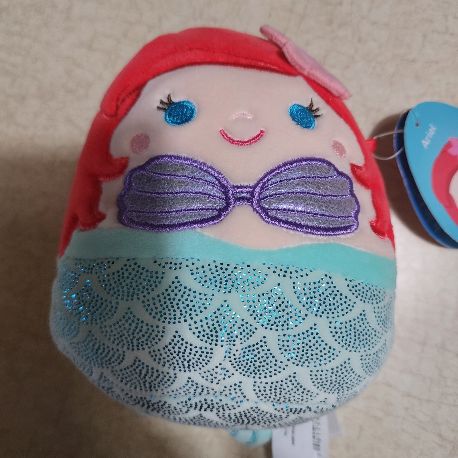 Disney Squishmallows Ariel Little Mermaid 7" Plush Stuffed Animal Kellytoy NWT