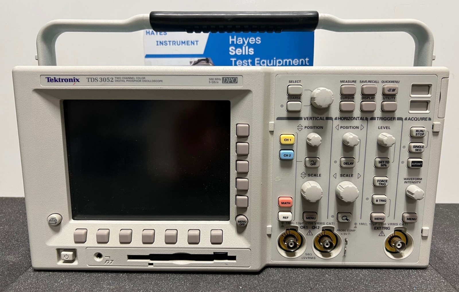 TEKTRONIX TDS3052 DIGITAL PHOSPHOR OSCILLOSCOPE, 2 CHANNEL, 500MHz, 5 GS/s