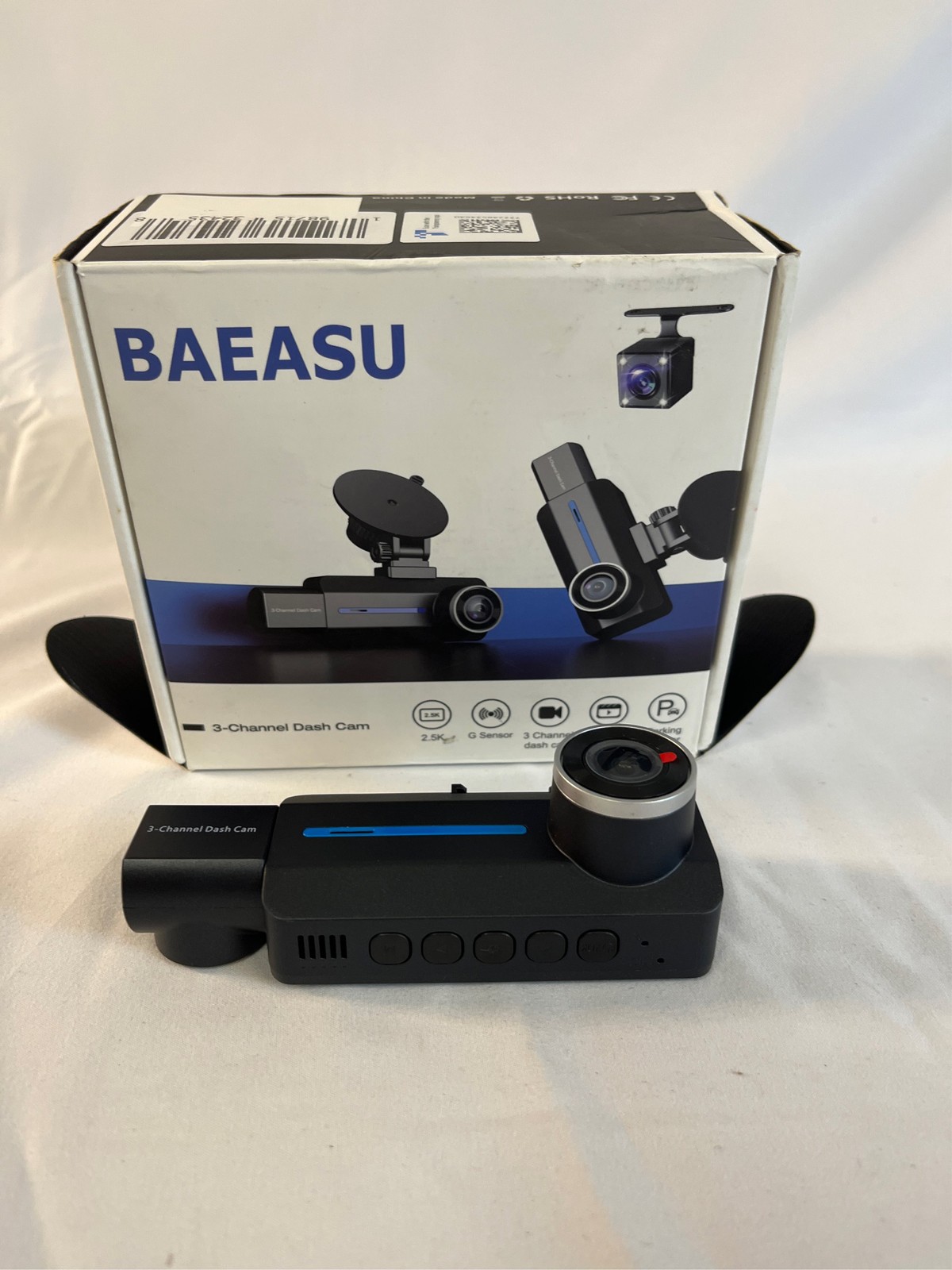 Dash Cam 2.5K+1440P Triple Camera, 32GB