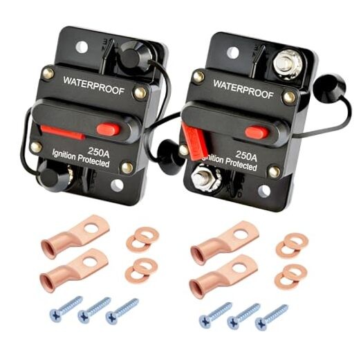 mp Circuit Breaker DC 12V-48V for Marine Boat Trolling Motor 2 Pieces 250A