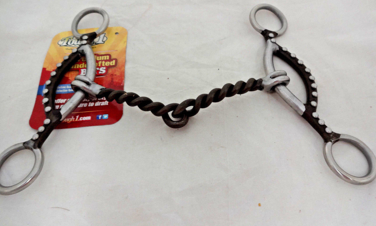 Antiqued Brown Gag Bit Twisted Snaffle Sweet Iron 5" Horse Tack NWT Beaded Slide