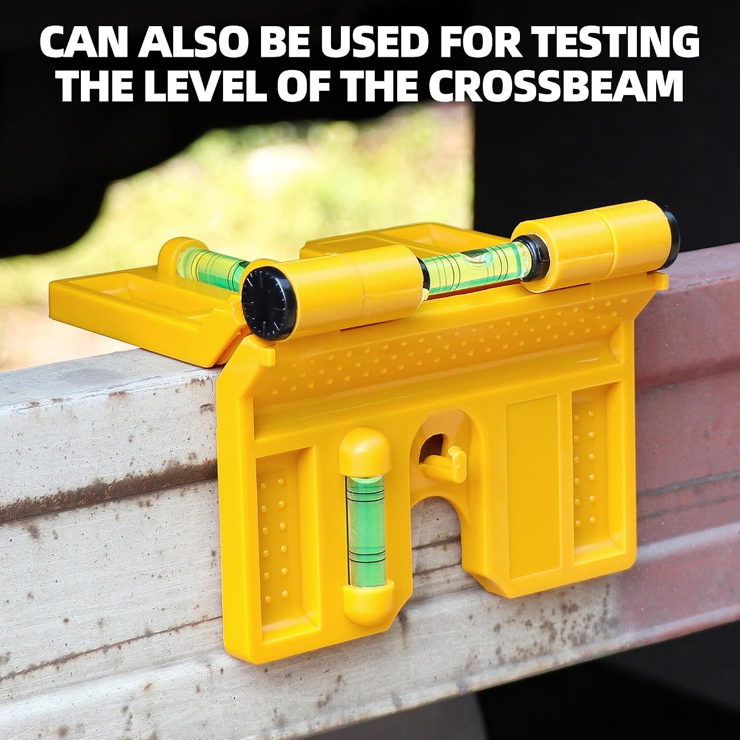 Magnetic Post Level 270° Adjustable Folding Post Level Tool with 3 Vials Elastic