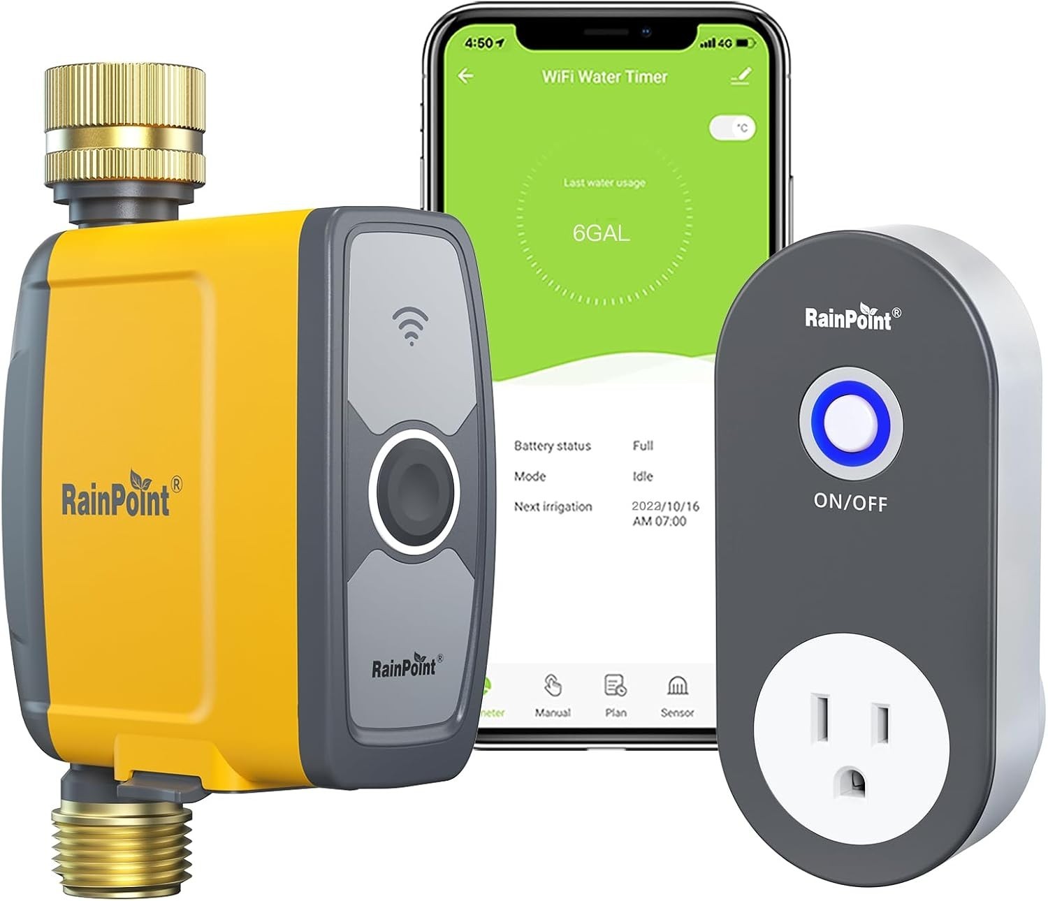 RAINPOINT WiFi Smart Water Hose Timer Irrigation Controller w/ Hub Used