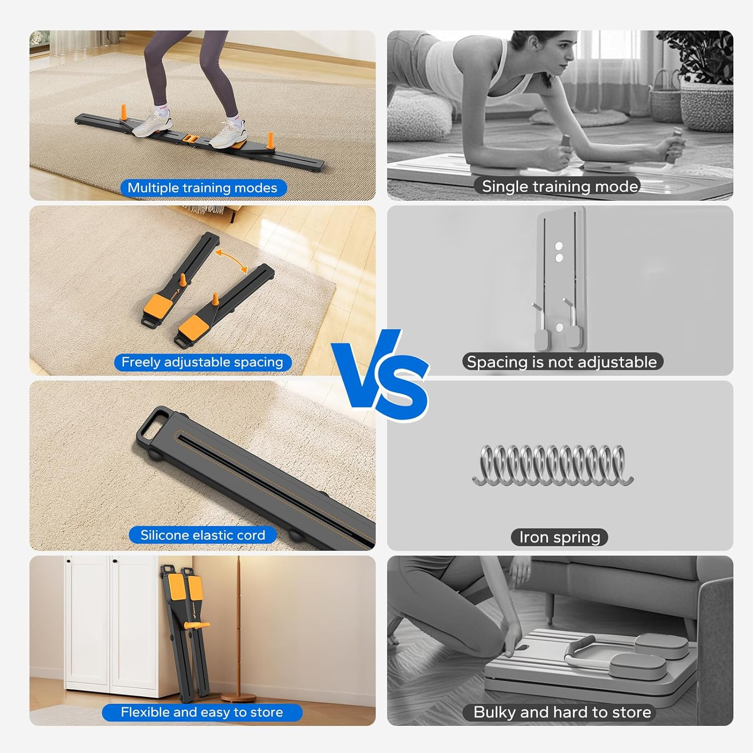 Pilates Board, Multifunctional Abdominal Plate, Detachable Ab Trainer Machine wi