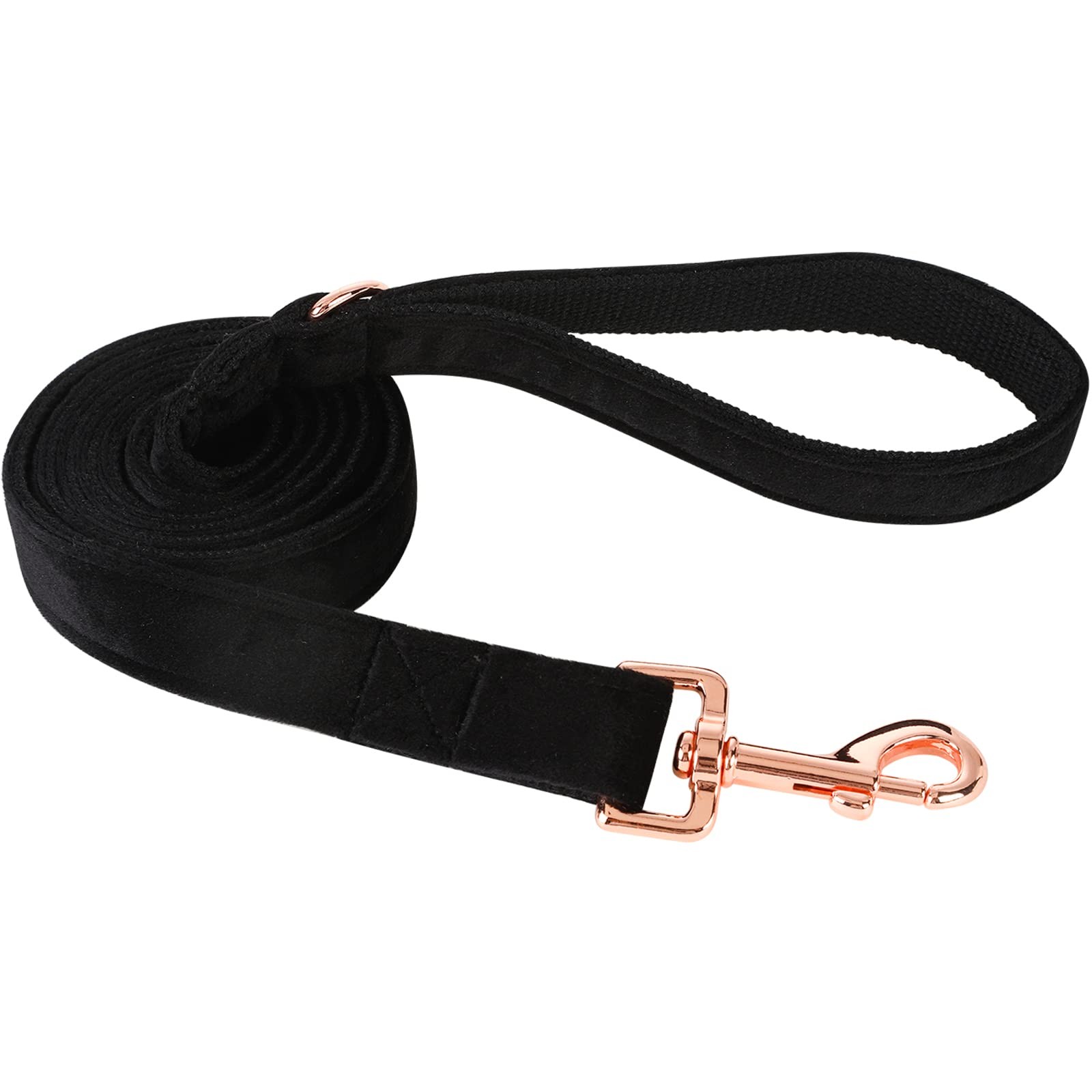 Dog Leash, Velvet Dog Leashes Matching Collars, Handmade Strong Black Velvet ...