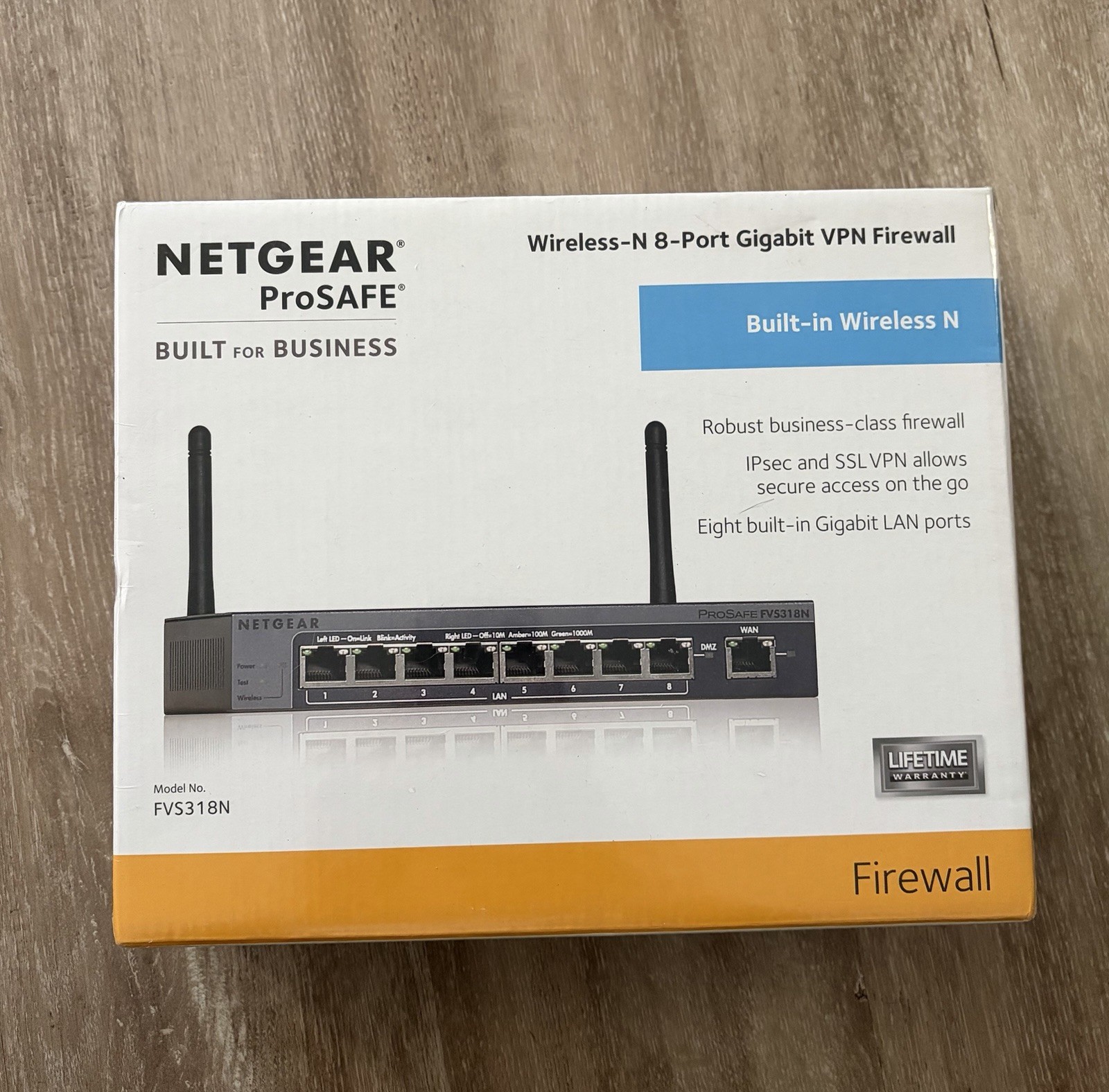 NETGEAR ProSAFE FVS318N Wireless-N 8-Port Gigabit VPN Firewall Device