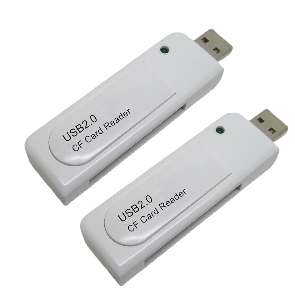 New USB 2.0 Compact Flash C High Speed Memory Card Reader White US 2/4/8X