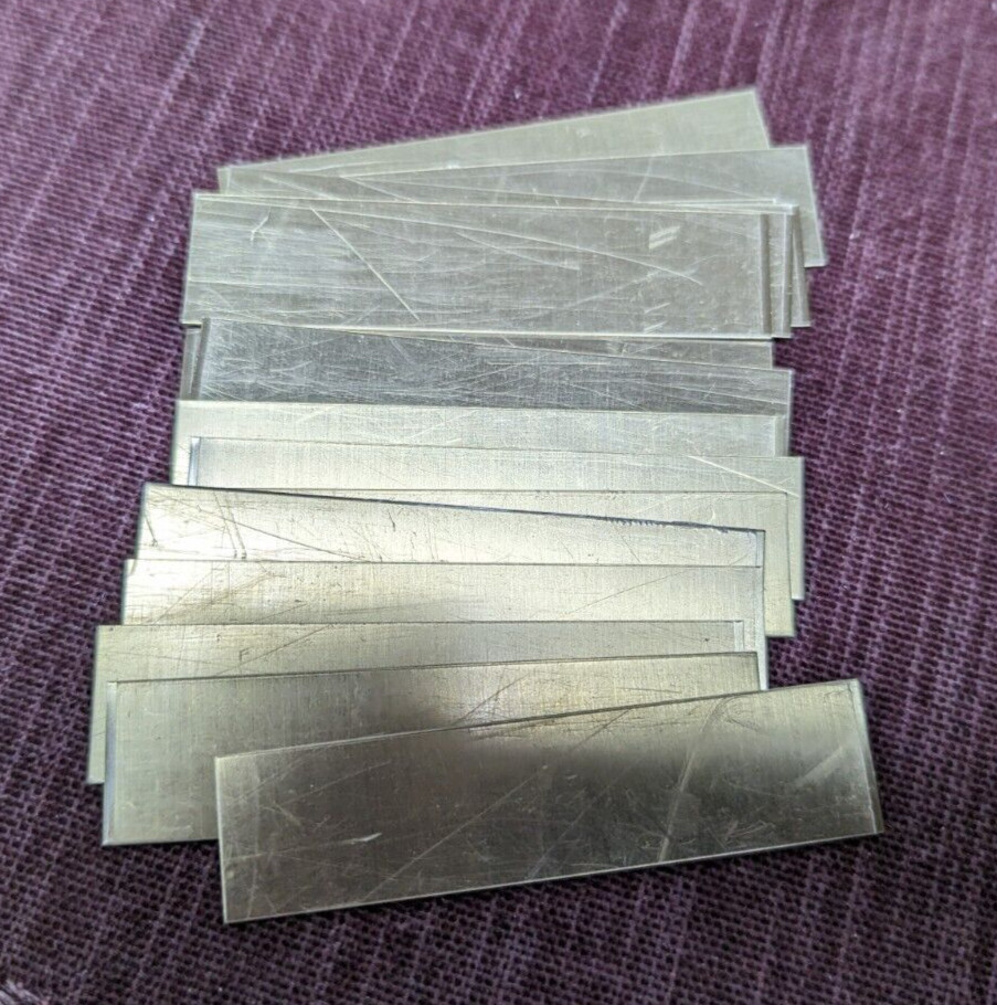 lot of 16 Engraving Plates gold brass 3/4" x 3" protective film
