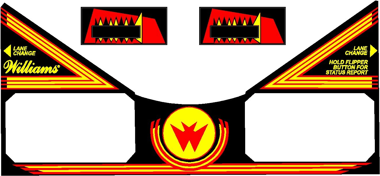 Williams Taxi Pinball Machine Apron Decal Set