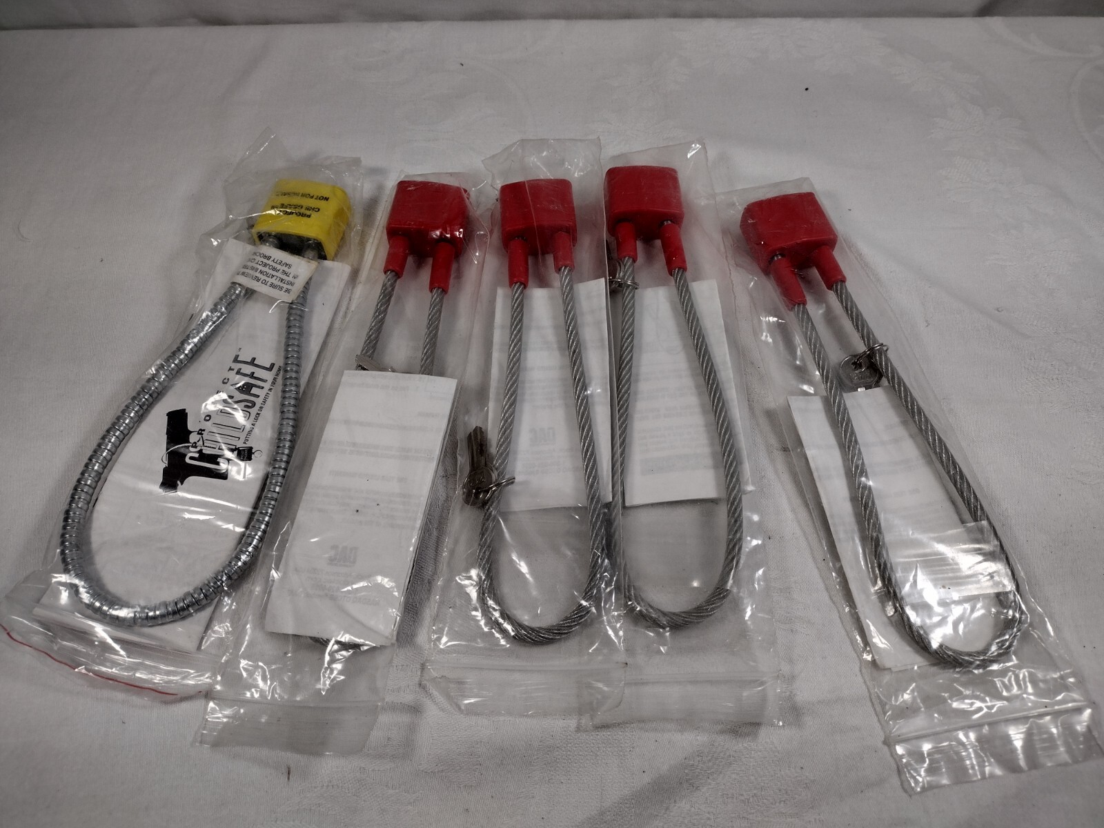 Lot of 5 Cable Gun Locks