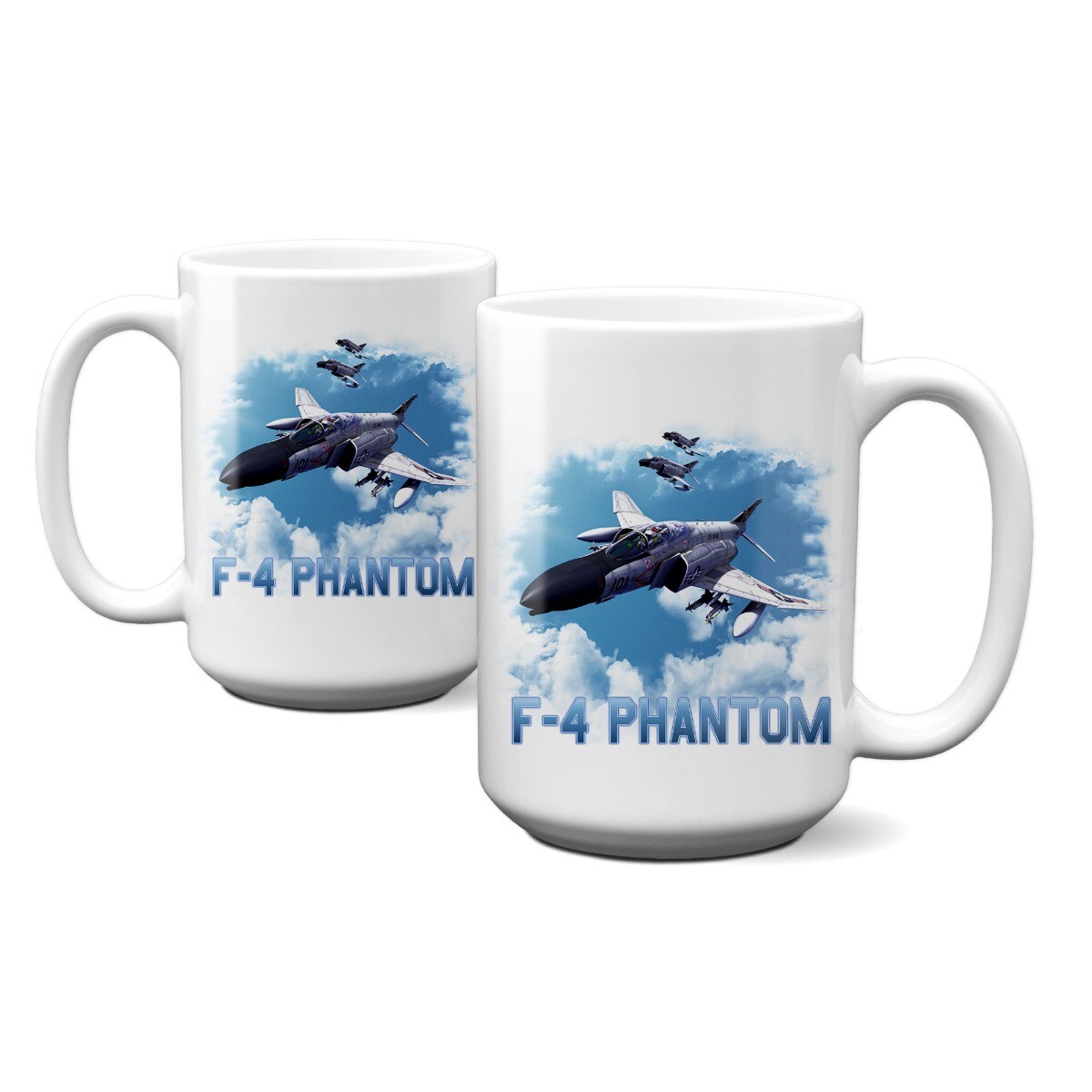 F-4 Phantom Trio In The Clouds 15oz Mug