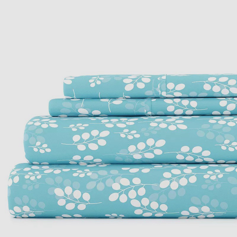 Lenjoy Home Blue 3 Piece Timeless Classic Premium Ultra Soft Bed Sheet Set, Twin