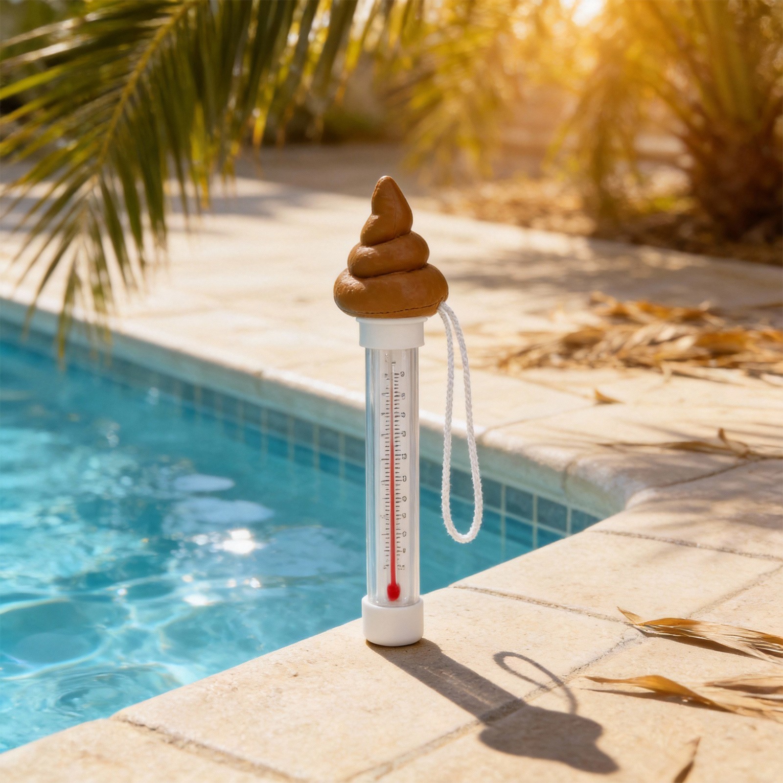 Pool Water Temperature Thermometer Floating Poop Design Easy Read Display