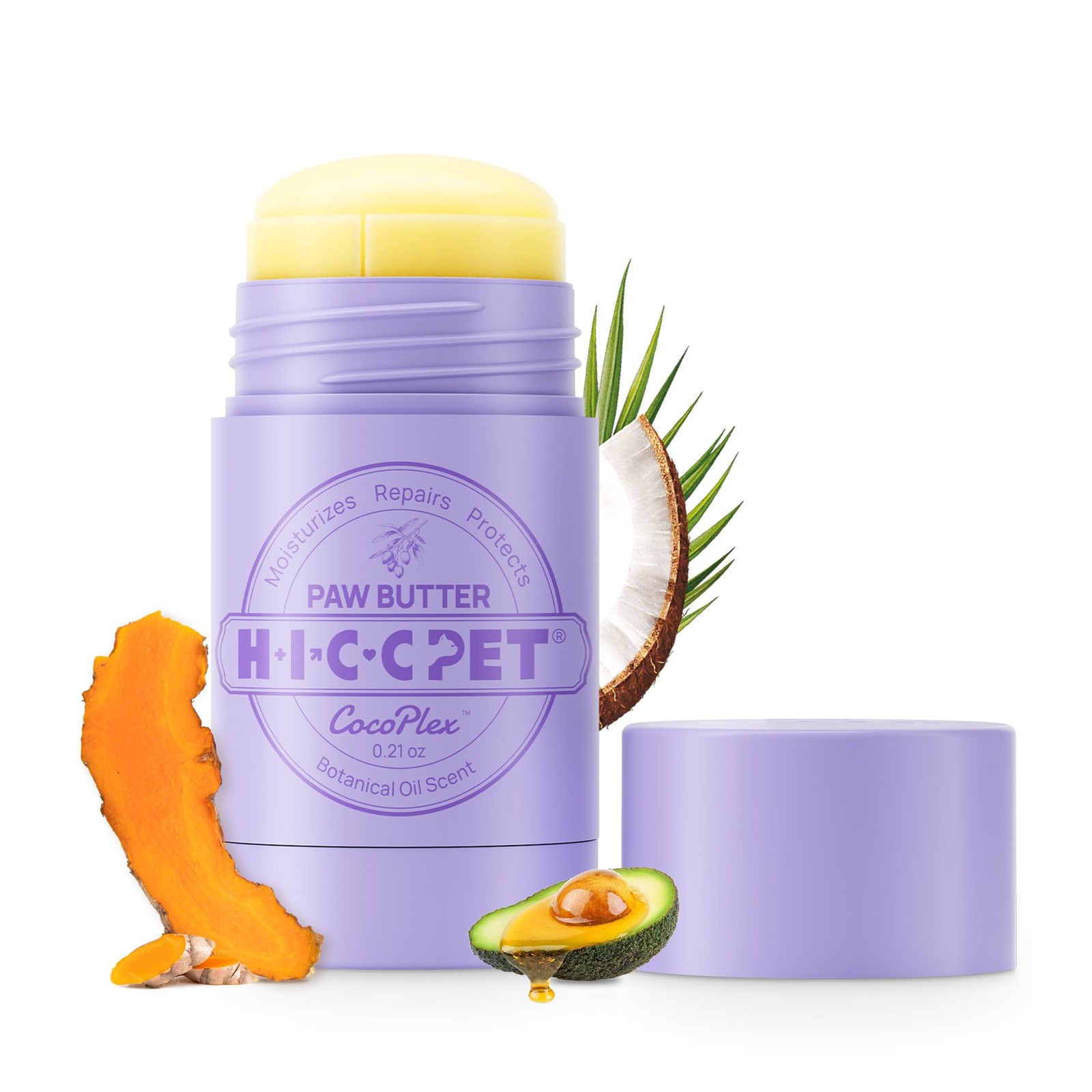 HICC PET Dog Paw Balm 0.21 oz Travel Pack for Dogs & Mini Size 0.21oz, Purple