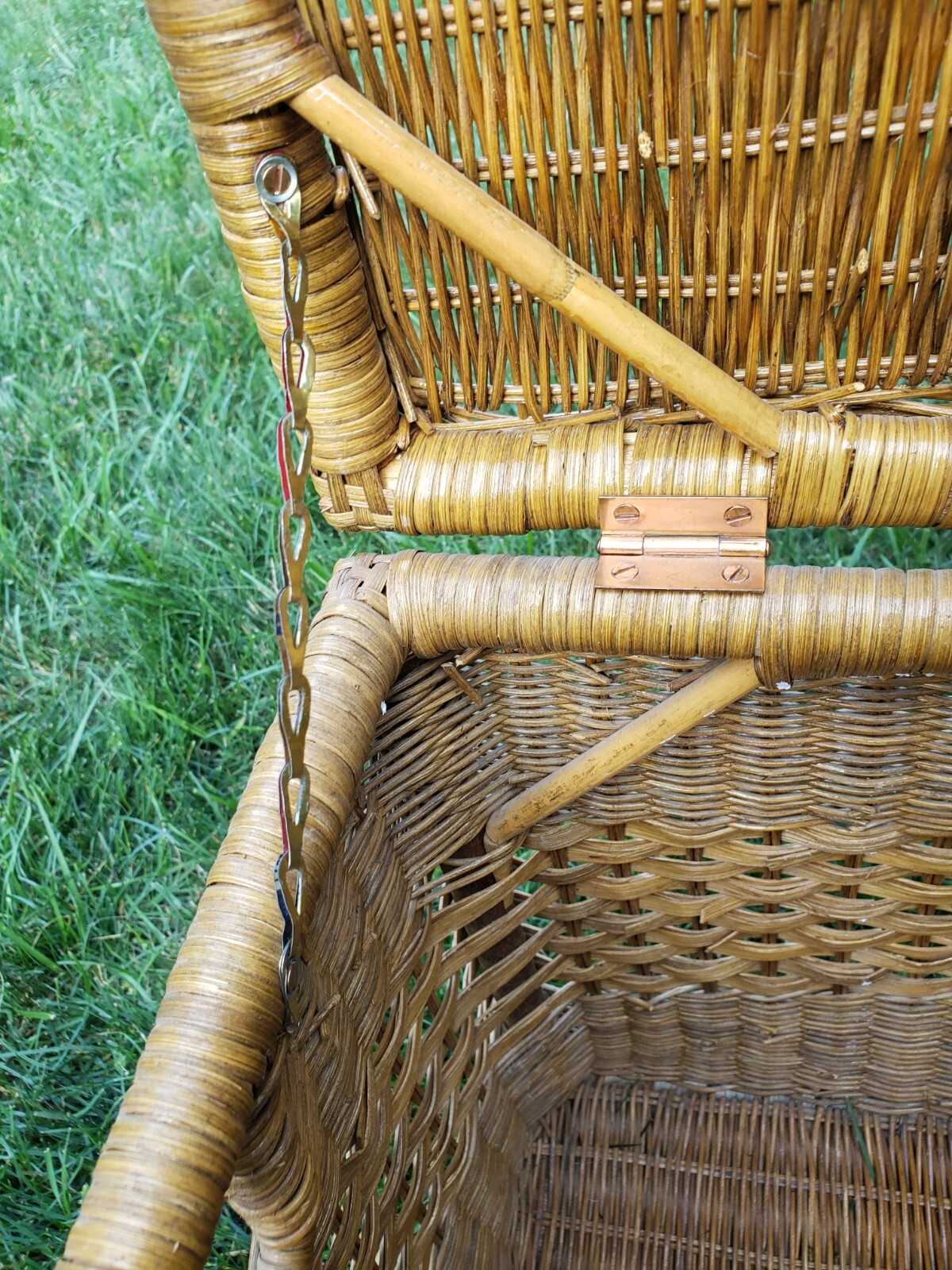 Vintage Rattan Wicker Chest/Table