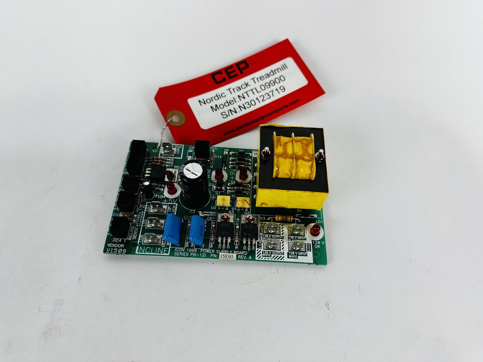 NordicTrack NTTL09900 Treadmill Power Supply Control Board 158385 (BP531)
