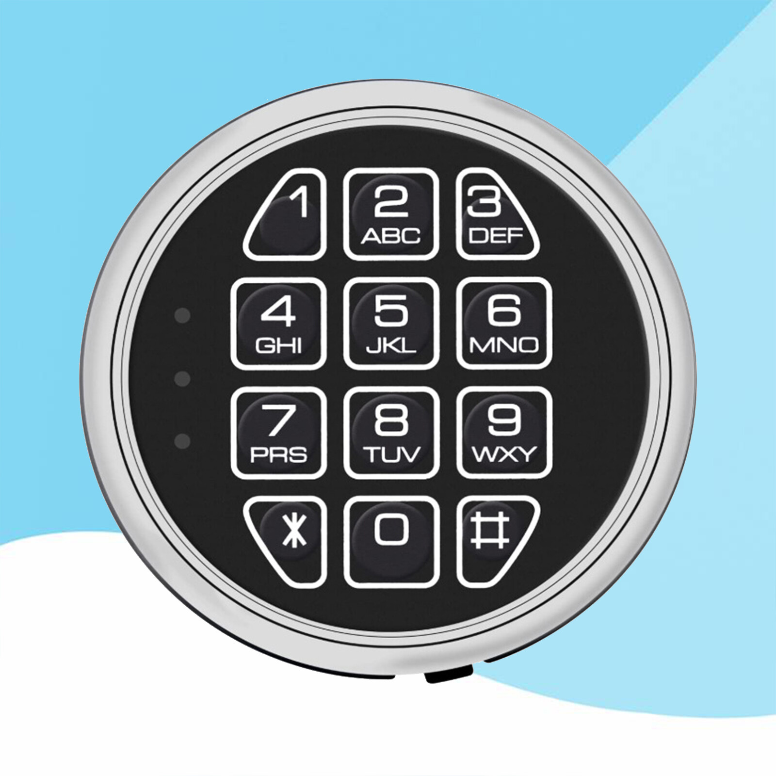 Gun Safe Lock Replacement Chrome Keypad Safe Electronic Lock with Solenoid 2 Key
