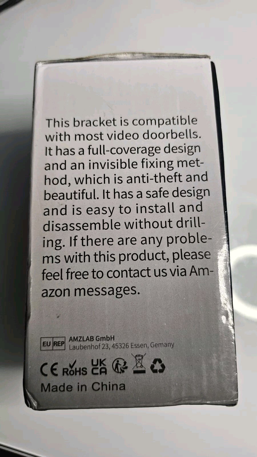 Anti Theft Video Doorbell Door Mount Bracket Holder Compatible With Blink Ring.