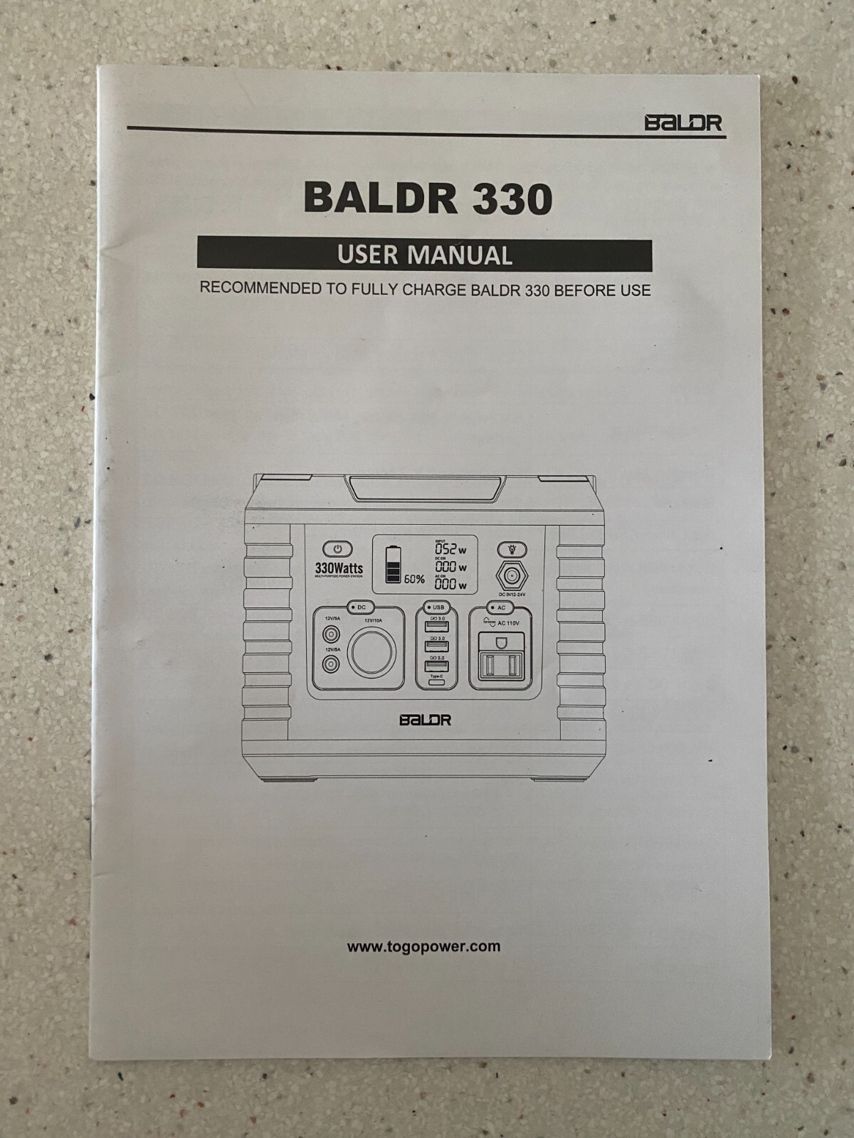 BALDR 330 User Manual