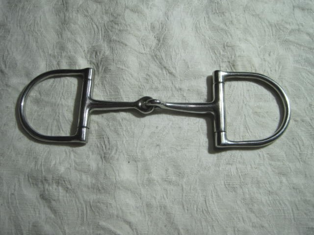 Dee Ring Snaffle Bit Single Jointed Stainless Steel 4'' Horse Bit