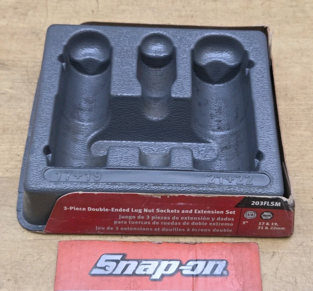 New Snap On PAKTY268-Tray For 203FLSM-3 Pc Metric Lug Nut Socket & Extension Set