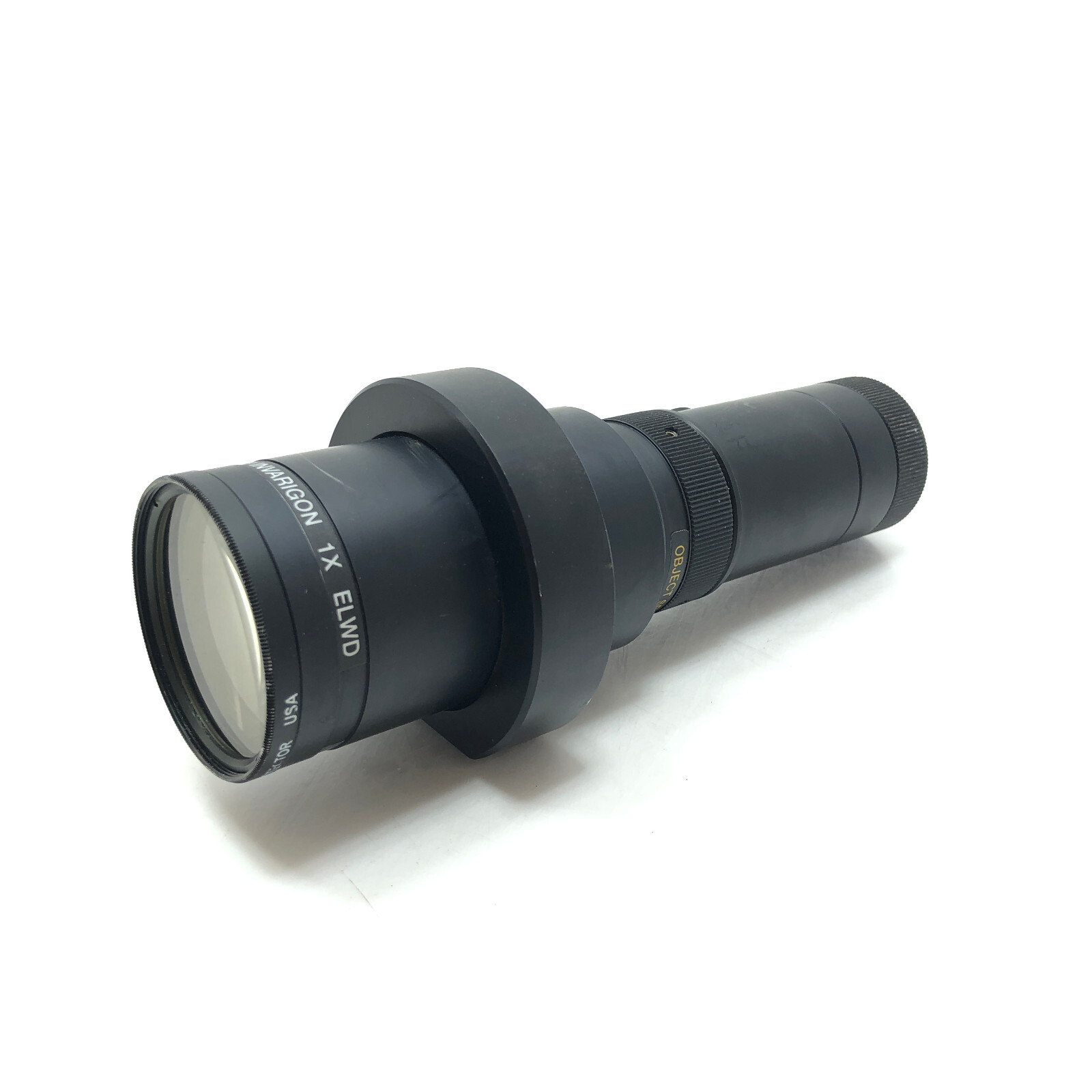 Melles Griot Invarigon ELWD 1X Magnification Macro Lens 52mm w UV Filter, Clamp