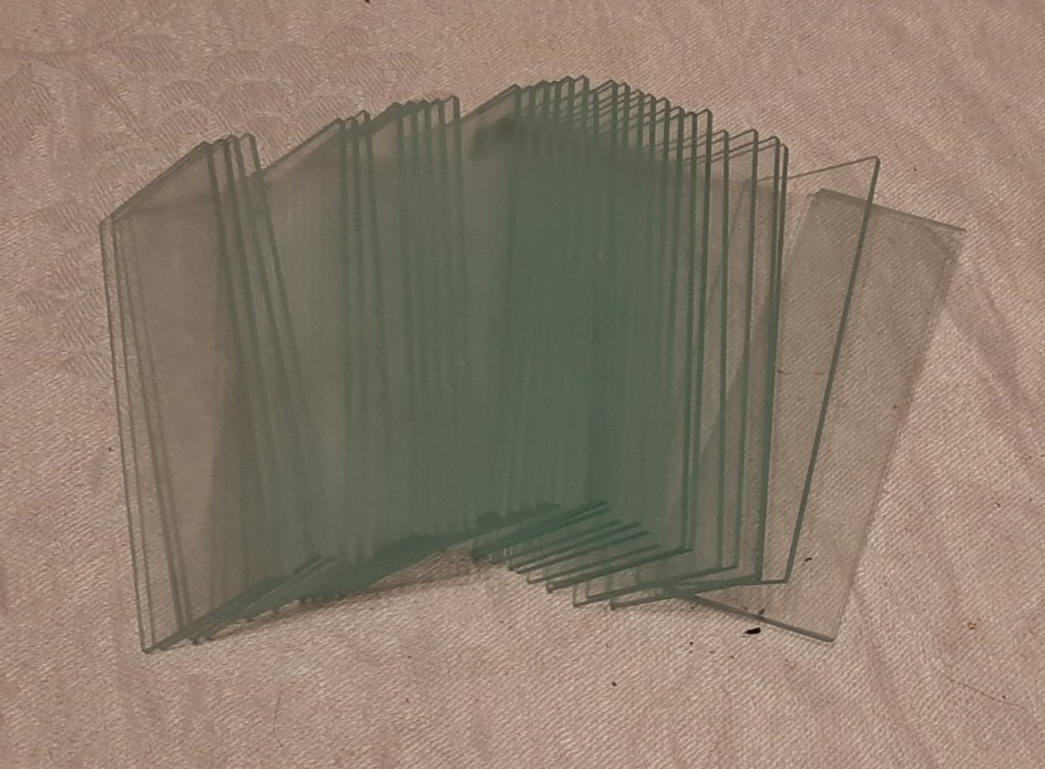 Lot of 35 VTG microscope slides  1x3 inches