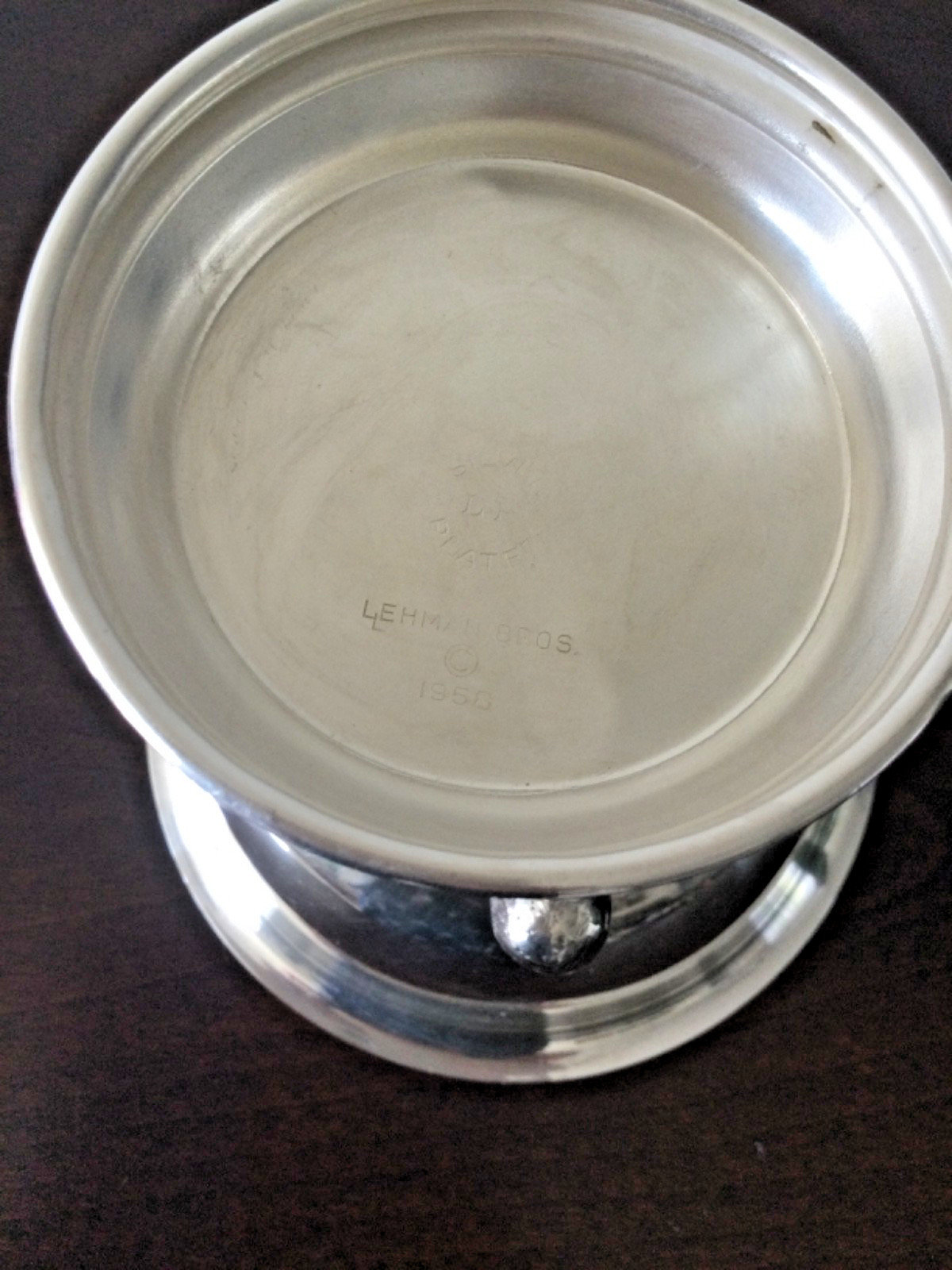 Vintage 1958 Lehman Bros Silver Plated Pedestal Cupids Compote Dish